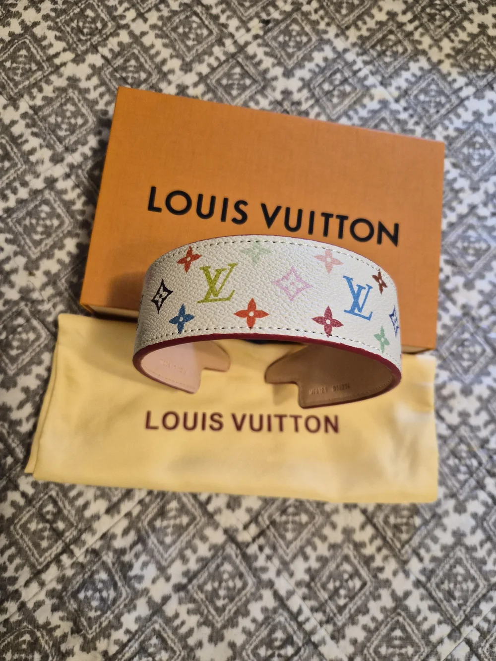 Louis Vuitton White Multicolor Monogram Kids Headband